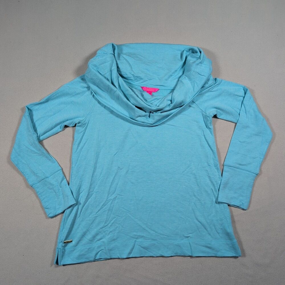 Lilly Pulitzer Belinda Long Sleeve Large One Shoulder Knit Top Pullover Resort